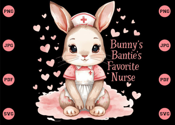 Bunny’s Favorite Nurse PNG T-Shirt