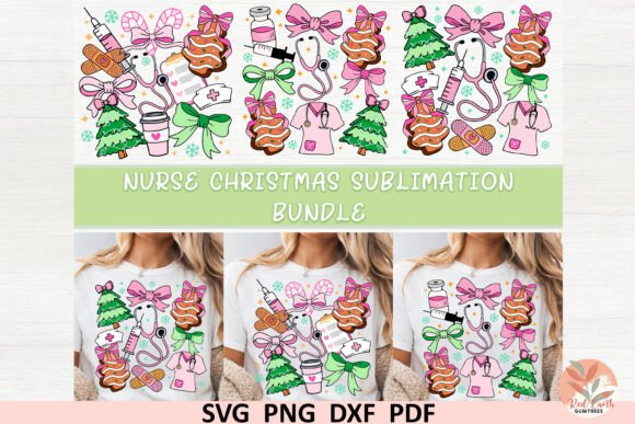 Christmas Preppy Coquette Nurse Bundle
