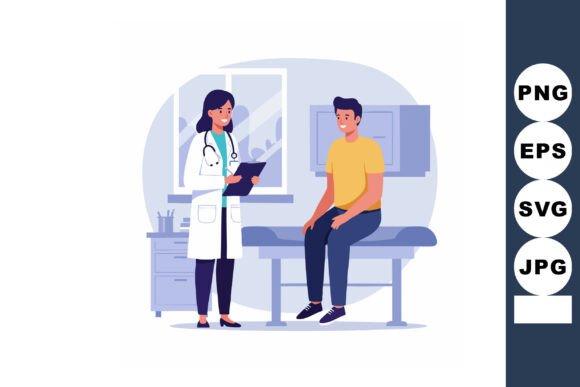 Doctor Consulting Patient in Medical Office