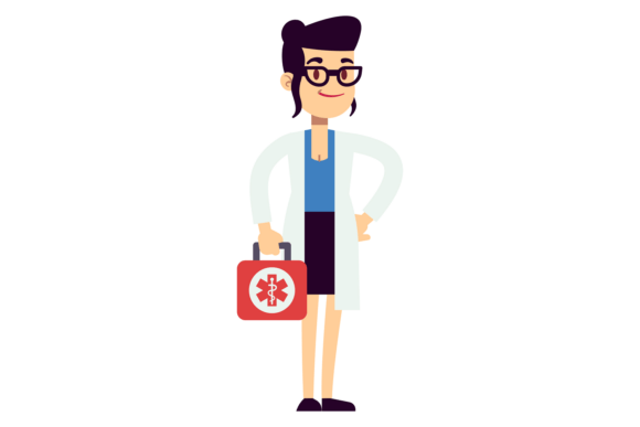 Doctor with First Aid Bag. Medical Emerg