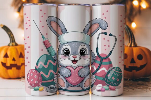 Easter Nurse Tumbler Wrap PNG