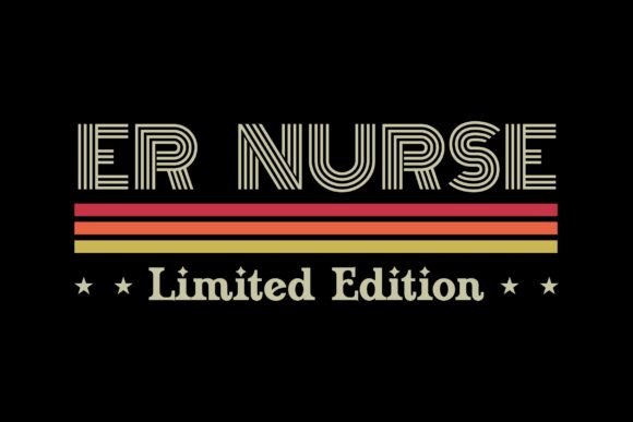 ER NURSE Retro T-shirt Design