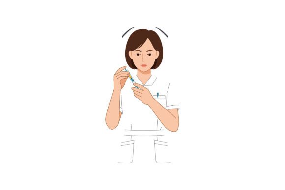 Female Nurse Preparing Syringe for Injec