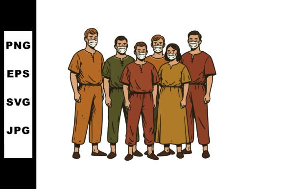 Group of People Wearing Medical Masks