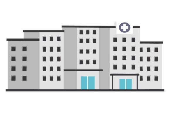 Hospital Building Medical Center with Re