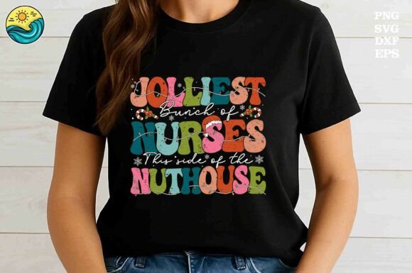 Jolliest Nurses SVG PNG Christmas