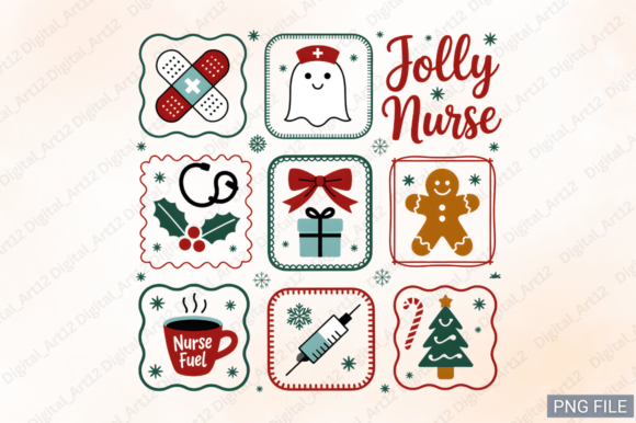 Jolly Nurse, Christmas Nurse PNG Design