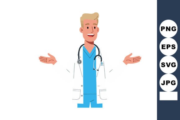 Male Medical Doctor with Stethoscope Smi