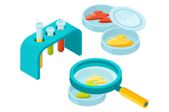 Medical Lab Research Cartoon Icon. Blood