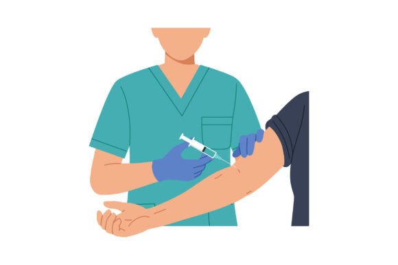 Medical Professional Administering Vacci