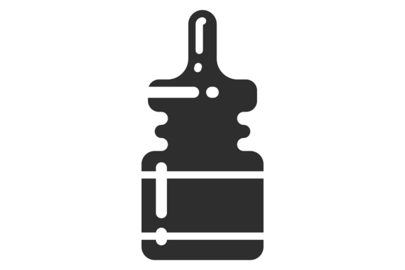 Nasal Drops Black Icon. Medical Flu Trea