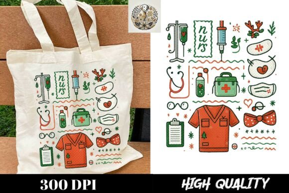 Nurse Stuff Sublimation Medical Icons