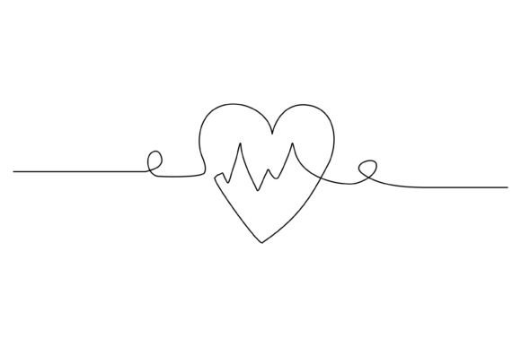 One Line Love Symbol in Medical