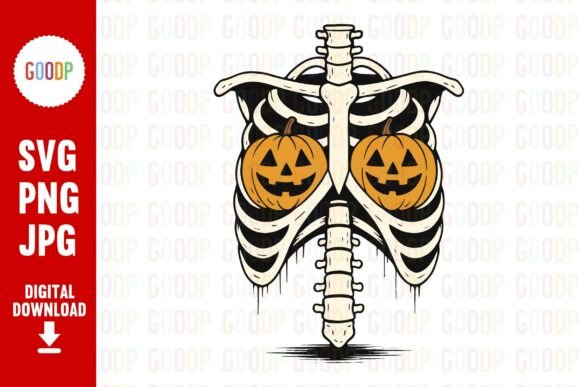 Pumpkin Ribcage Halloween SVG