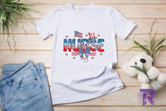 Retro Coquette USA Nurse Sublimation PNG