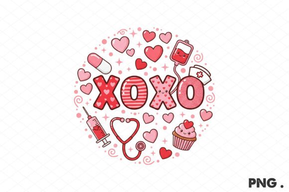 Valentine’s Day Nurse XOXO PNG